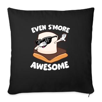 Dabbing Marshmallow Kids Campfire Camping Even Smo - Sofa pillowcase 17,3'' x 17,3'' (45 x 45 cm) - black - Front