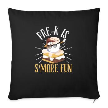 Pre K Is Smore Fun Campfire Camping Kids Dabbing M - Sofa pillowcase 17,3'' x 17,3'' (45 x 45 cm) - black - Front