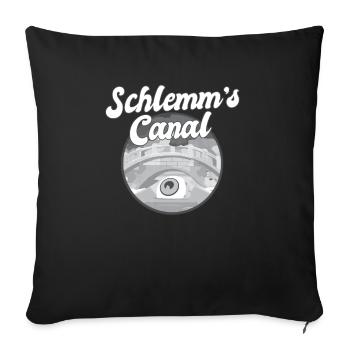 Schlemm's Canal Funny Optometrist Pun Eye - Sofa pillowcase 17,3'' x 17,3'' (45 x 45 cm) - black - Front