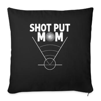 Lancer du poids Athlétisme - Housse de coussin décorative 45 x 45 cm - noir - Devant