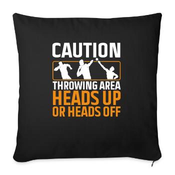 Lancer du poids Athlétisme - Housse de coussin décorative 45 x 45 cm - noir - Devant