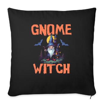 Garden Gnome Halloween Trick Or Treat Gardener - Sofa pillowcase 17,3'' x 17,3'' (45 x 45 cm) - black - Front