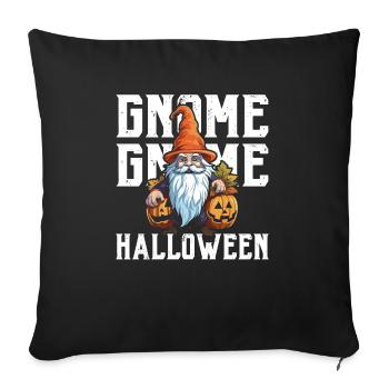 Garden Gnome Halloween Trick Or Treat Gardener - Sofa pillowcase 17,3'' x 17,3'' (45 x 45 cm) - black - Front
