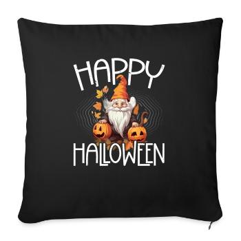 Garden Gnome Halloween Trick Or Treat Gardener - Sofa pillowcase 17,3'' x 17,3'' (45 x 45 cm) - black - Front