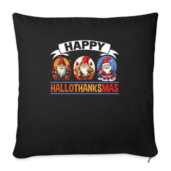 Garden Gnome Halloween Trick Or Treat Gardener - Sofa pillowcase 17,3'' x 17,3'' (45 x 45 cm) - black - Front