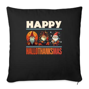 Garden Gnome Halloween Trick Or Treat Gardener - Sofa pillowcase 17,3'' x 17,3'' (45 x 45 cm) - black - Front
