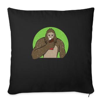 Chocolate Bigfoot - Sofa pillowcase 17,3'' x 17,3'' (45 x 45 cm) - black - Front