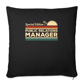 Vintage Special Edition Public Relations Manager - Sofa pillowcase 17,3'' x 17,3'' (45 x 45 cm) - black - Front