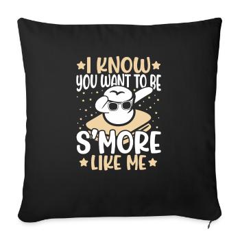 Je sais que tu veux être plus comme moi guimauve ca - Housse de coussin décorative 45 x 45 cm - noir - Devant