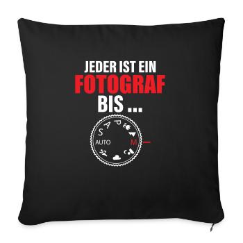 Fotograf Foto Kamera - Sofakissenbezug 45 x 45 cm - Schwarz - Vorne
