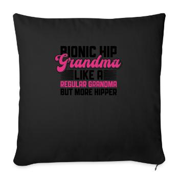 Bionisches Hüftchirurgie-oma-design Für Die - Sofa pillowcase 17,3'' x 17,3'' (45 x 45 cm) - black - Front