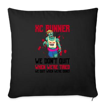 Xc-laufdesign Für Xc-läufer - Housse de coussin décorative 45 x 45 cm - noir - Devant