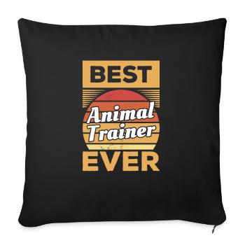Vintage Best Animal Trainer Ever - Sofa pillowcase 17,3'' x 17,3'' (45 x 45 cm) - black - Front