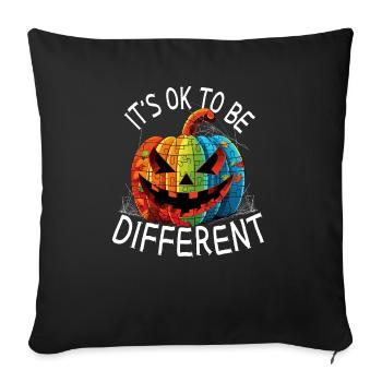 Autism Halloween Trick Or Treat Autism Awareness - Sofa pillowcase 17,3'' x 17,3'' (45 x 45 cm) - black - Front