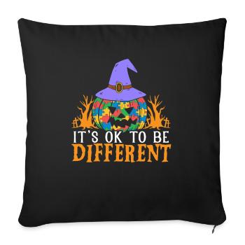 Autism Halloween Trick Or Treat Autism Awareness - Sofa pillowcase 17,3'' x 17,3'' (45 x 45 cm) - black - Front