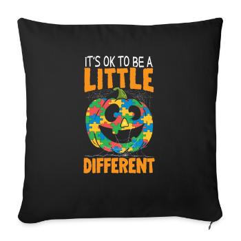 Autism Halloween Trick Or Treat Autism Awareness - Sofa pillowcase 17,3'' x 17,3'' (45 x 45 cm) - black - Front