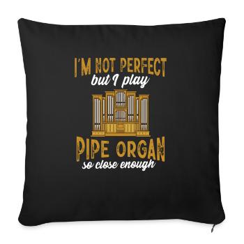 Organist: Organist, Church Organist, Organ - Sofa pillowcase 17,3'' x 17,3'' (45 x 45 cm) - black - Front