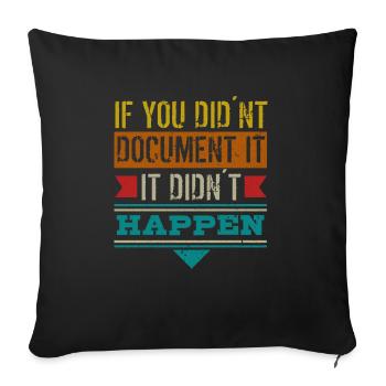 Ressources Humaines Responsable RH Profession - Housse de coussin décorative 45 x 45 cm - noir - Devant