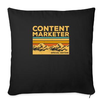 Vintage Content Marketer Special Edition Marketing - Sofa pillowcase 17,3'' x 17,3'' (45 x 45 cm) - black - Front