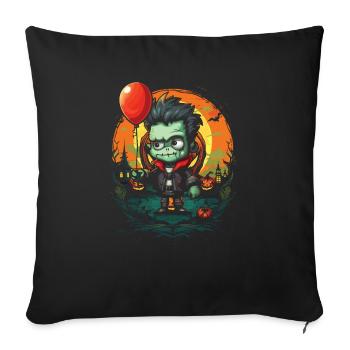Balloon Halloween Trick Or Treat Spooky Boo Ghost - Housse de coussin décorative 45 x 45 cm - noir - Devant