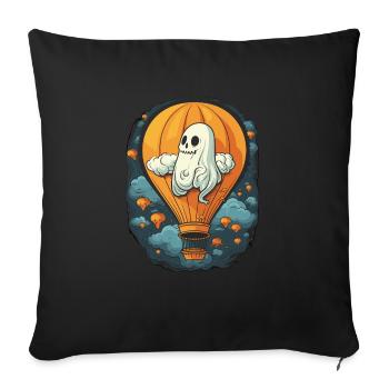 Balloon Halloween Trick Or Treat Spooky Boo Ghost - Housse de coussin décorative 45 x 45 cm - noir - Devant