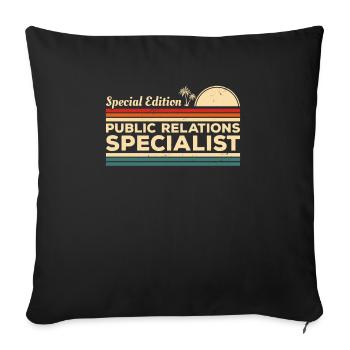 Vintage Special Edition Public Relations - Sofa pillowcase 17,3'' x 17,3'' (45 x 45 cm) - black - Front