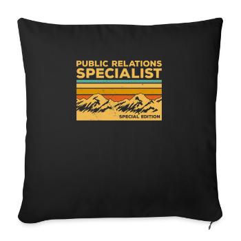 Vintage Public Relations Specialist Special - Sofa pillowcase 17,3'' x 17,3'' (45 x 45 cm) - black - Front