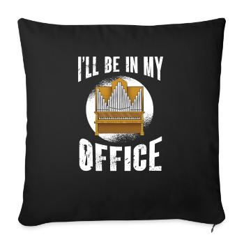 Organiste : organiste, organiste d’église, orgue - Housse de coussin décorative 45 x 45 cm - noir - Devant