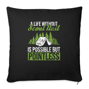 Scout Leader Design Für Einen Cub Master, Der Cub - Sofa pillowcase 17,3'' x 17,3'' (45 x 45 cm) - black - Front