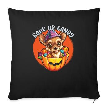 Chihuahua Halloween Puppy Trick Or Treat Dog Lover - Housse de coussin décorative 45 x 45 cm - noir - Devant