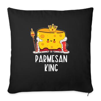 Parmesan - Sofa pillowcase 17,3'' x 17,3'' (45 x 45 cm) - black - Front
