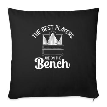 Organiste : organiste, organiste d’église, orgue - Housse de coussin décorative 45 x 45 cm - noir - Devant