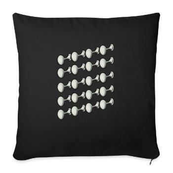 Organiste : organiste, organiste d’église, orgue - Housse de coussin décorative 45 x 45 cm - noir - Devant
