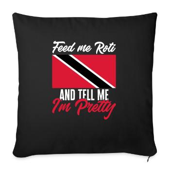 Drapeau de Trinité-et-Tobago - Housse de coussin décorative 45 x 45 cm - noir - Devant