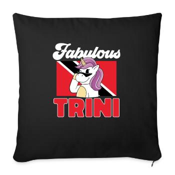 Drapeau de Trinité-et-Tobago - Housse de coussin décorative 45 x 45 cm - noir - Devant
