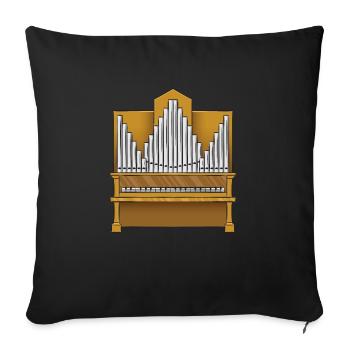 Organist: Organist, Church Organist, Organ - Sofa pillowcase 17,3'' x 17,3'' (45 x 45 cm) - black - Front