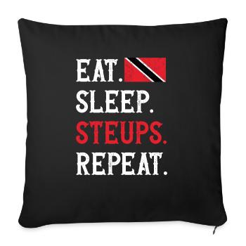 Drapeau de Trinité-et-Tobago - Housse de coussin décorative 45 x 45 cm - noir - Devant