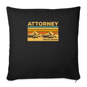 Vintage Attorney Special Edition Law Lawyer - Housse de coussin décorative 45 x 45 cm - noir - Devant