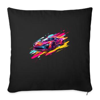 Luxury Car Racer Sport Lover Supercar Turbo - Sofa pillowcase 17,3'' x 17,3'' (45 x 45 cm) - black - Front
