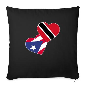 Trinidad and Tobago flag - Sofa pillowcase 17,3'' x 17,3'' (45 x 45 cm) - black - Front