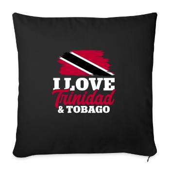 Trinidad und Tobago Flagge - Sofakissenbezug 45 x 45 cm - Schwarz - Vorne