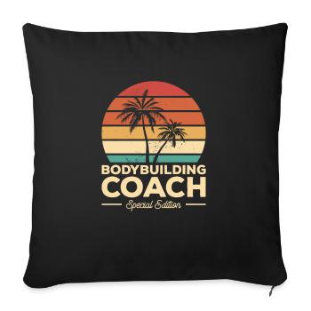 Vintage Bodybuilding Coach Sonderedition - Sofakissenbezug 45 x 45 cm - Schwarz - Vorne