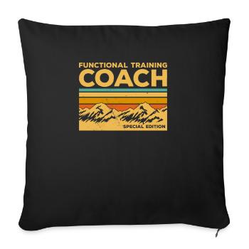 Vintage Functional Training Coach Special Edition - Sofa pillowcase 17,3'' x 17,3'' (45 x 45 cm) - black - Front