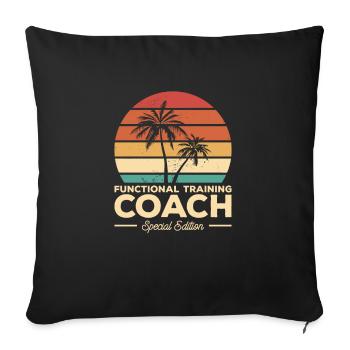 Vintage Functional Training Coach Special Edition - Sofa pillowcase 17,3'' x 17,3'' (45 x 45 cm) - black - Front