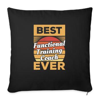 Vintage Best Functional Training Coach Ever - Sofa pillowcase 17,3'' x 17,3'' (45 x 45 cm) - black - Front