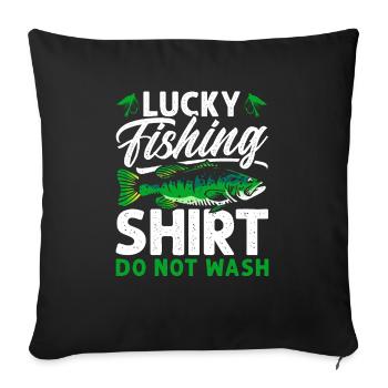Lucky Fishing - Sofa pillowcase 17,3'' x 17,3'' (45 x 45 cm) - black - Front