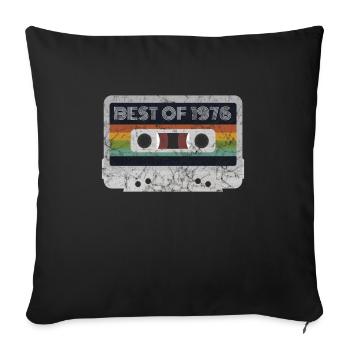 1976 Vintage | Best of 1976 | 1976 Retro Music - Sofa pillowcase 17,3'' x 17,3'' (45 x 45 cm) - black - Front