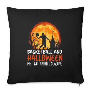 Basketball Halloween Trick Or Treat Spooky Baller - Sofa pillowcase 17,3'' x 17,3'' (45 x 45 cm) - black - Front