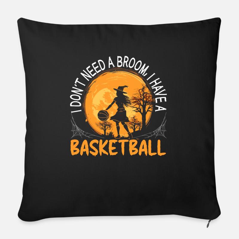 Basketball Halloween Süßes oder Saures Gruseliger Baller - Sofakissenbezug 45 x 45 cm - Schwarz