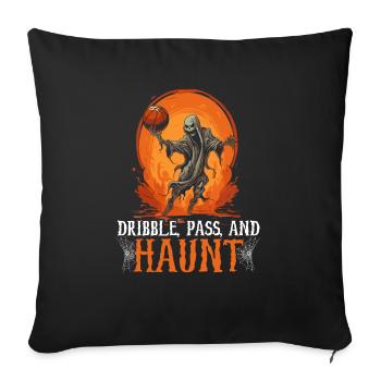 Basketball Halloween Süßes oder Saures Gruseliger Baller - Sofakissenbezug 45 x 45 cm - Schwarz - Vorne